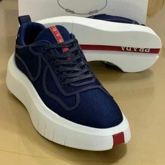 Prada Casual Lace-Up Sneakers Blue