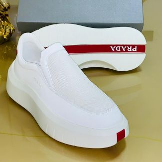 Prada Casual Slip-On Sneakers White