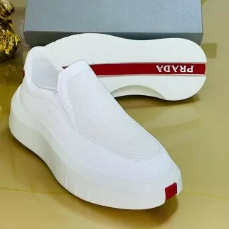 Prada Casual Slip-On Sneakers White