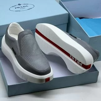 Prada Slip On Casual Sneakers Gray