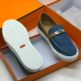 Hermes Men Casual Shoe Denim