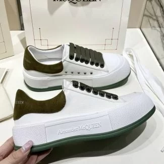 Alexander McQueen Low Top Sneakers White Green