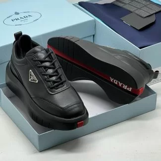 Prada Casual Sneakers "Black Leather"