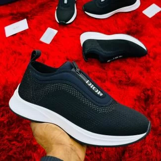 Dior Zip Slip On Casual Sneakers Blue Black