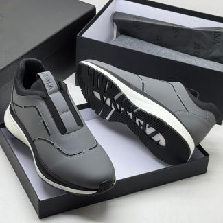 Zegna Slip-On Casual Sneakers Gray