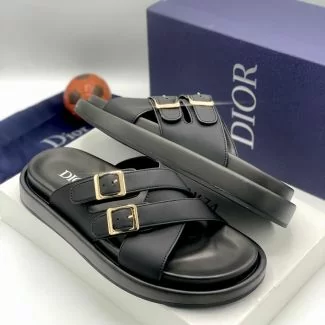 Dior Slide Pam Slippers Black