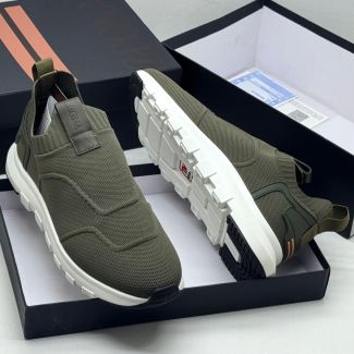 Zegna Slip-On Casual Sneakers Army Green