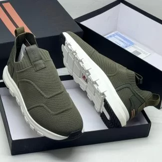 Zegna Slip-On Casual Sneakers Army Green