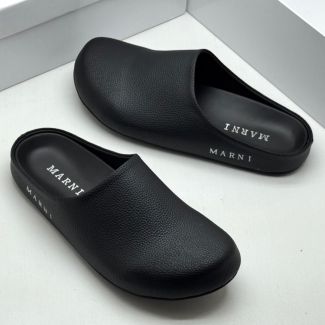 Marni Leather Half Shoe Black