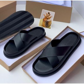 Zara Cross Pam Slippers Black