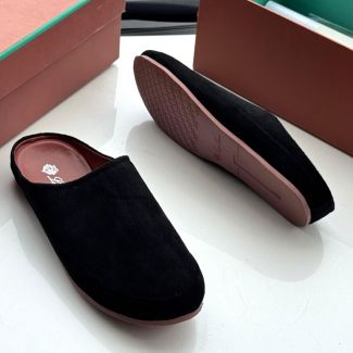 Loro Piana Half Shoe Black