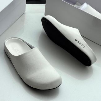 Marni Leather Half Shoe White