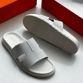 Hermes Slide Pam Slippers White
