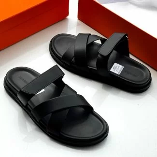 Hermes Slide Pam Slippers Black