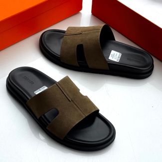 Hermes Slide Pam Slippers Army Green