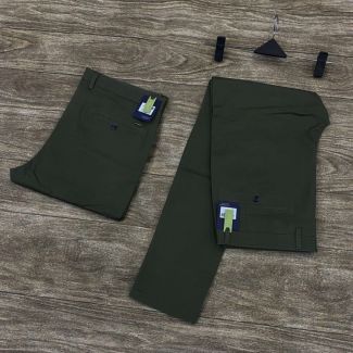 Vicobss Straight Cut Chinos Trousers Army Green