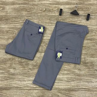 Vicobss Straight Cut Chinos Trousers Gray