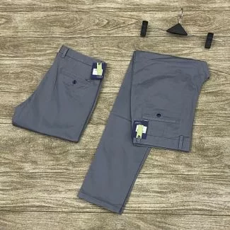 Vicobss Straight Cut Chinos Trousers Gray