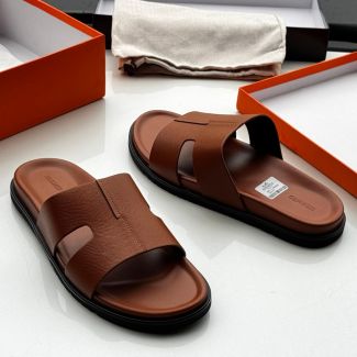 Hermes Slide Pam Slippers Brown