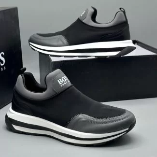 Hugo Boss Classic Slip-On Sneakers Black Gray