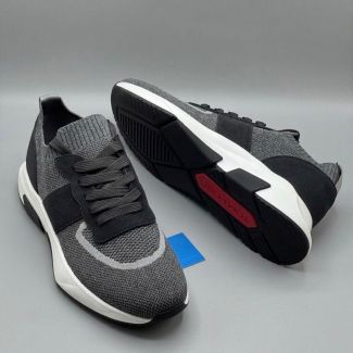 Tomford Lace-Up Sneakers Navy Gray Mix