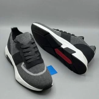 Tomford Lace-Up Sneakers Navy Gray Mix