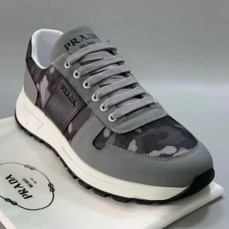 Prada Casual Sneakers Gray x Camouflage
