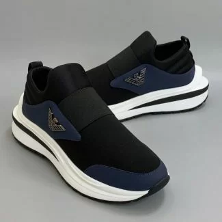 Armani Slip-On Sneakers Black Blue