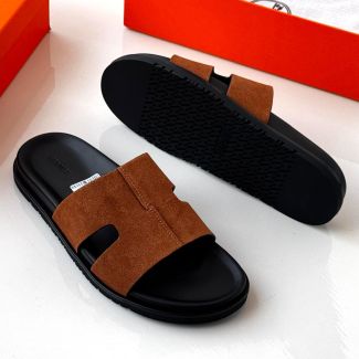 Hermes Slide Pam Slippers Brown