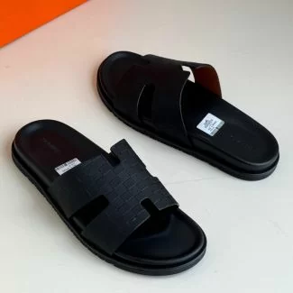 Hermes Slide Pam Slippers Black