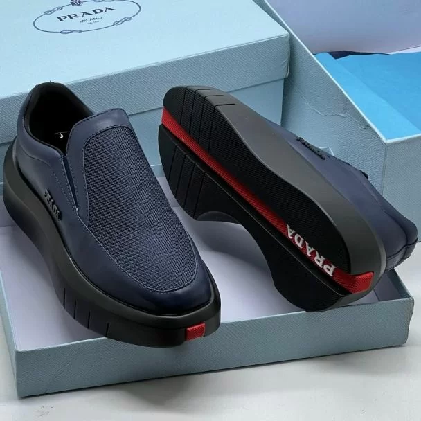 Prada Slip On Casual Sneakers Blue