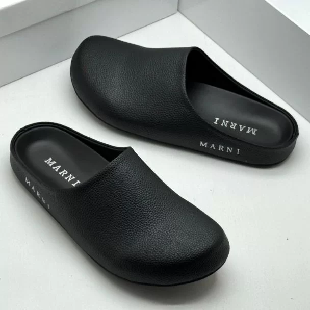 Marni Leather Half Shoe Black