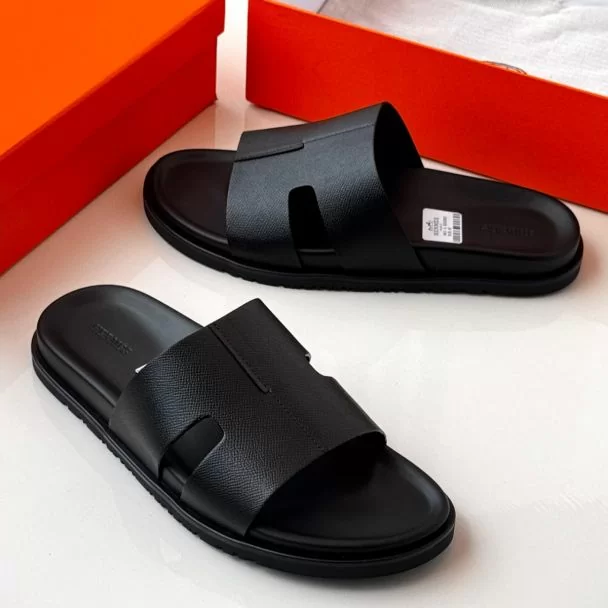 Hermes Slide Pam Slippers Black