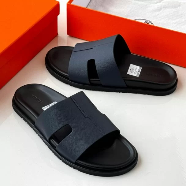 Hermes Slide Pam Slippers Navy Blue