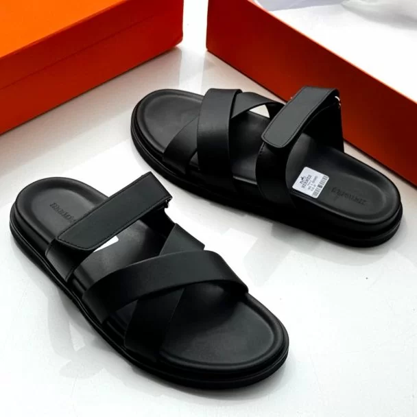 Hermes Slide Pam Slippers Black
