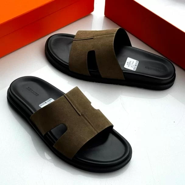 Hermes Slide Pam Slippers Army Green