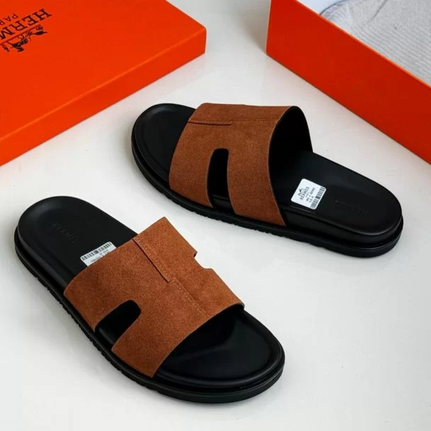 Hermes Slide Pam Slippers Brown