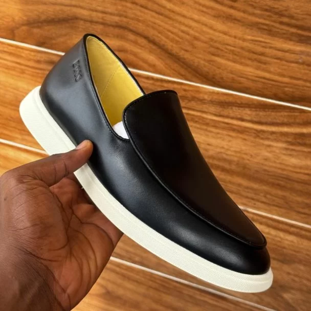 Hugo Boss Leather Shoe Black White