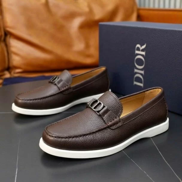 Dior Men Shoe Coffee Brown