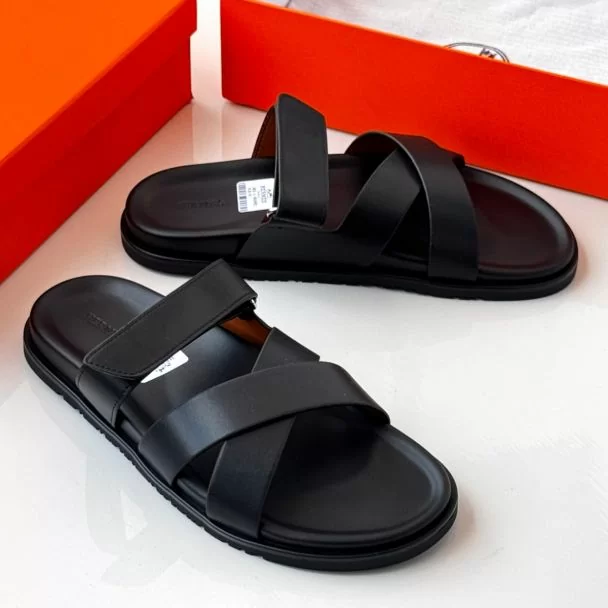 Hermes Slide Pam Slippers Black