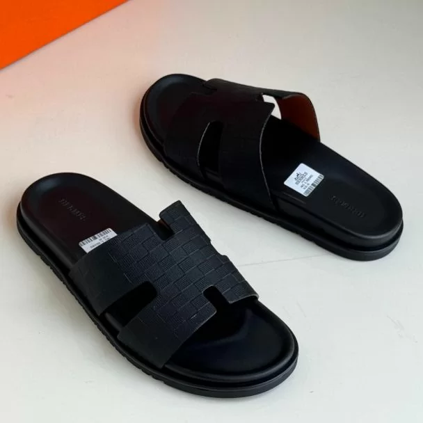 Hermes Slide Pam Slippers Black