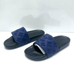 LV Slide Slippers "Black Blue"